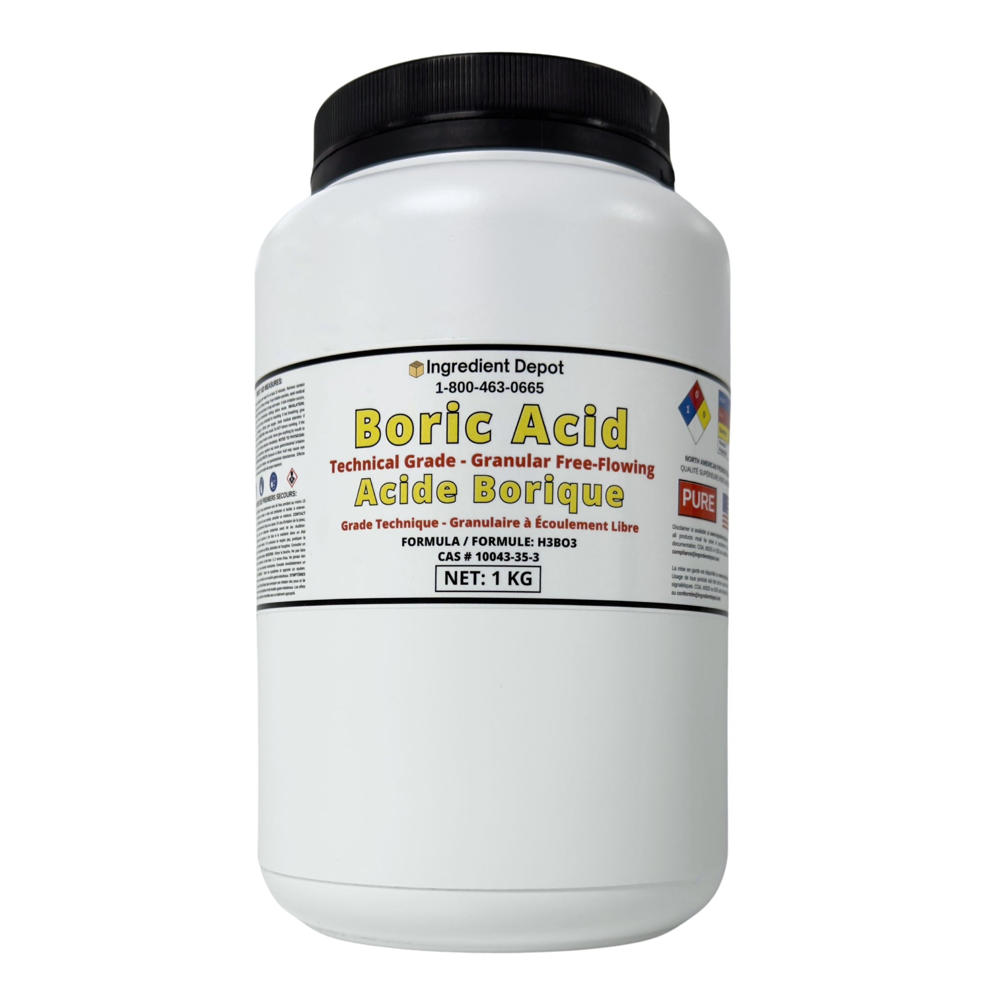 Boric Acid Technical Grade & Granular Free-Flowing 1 kg