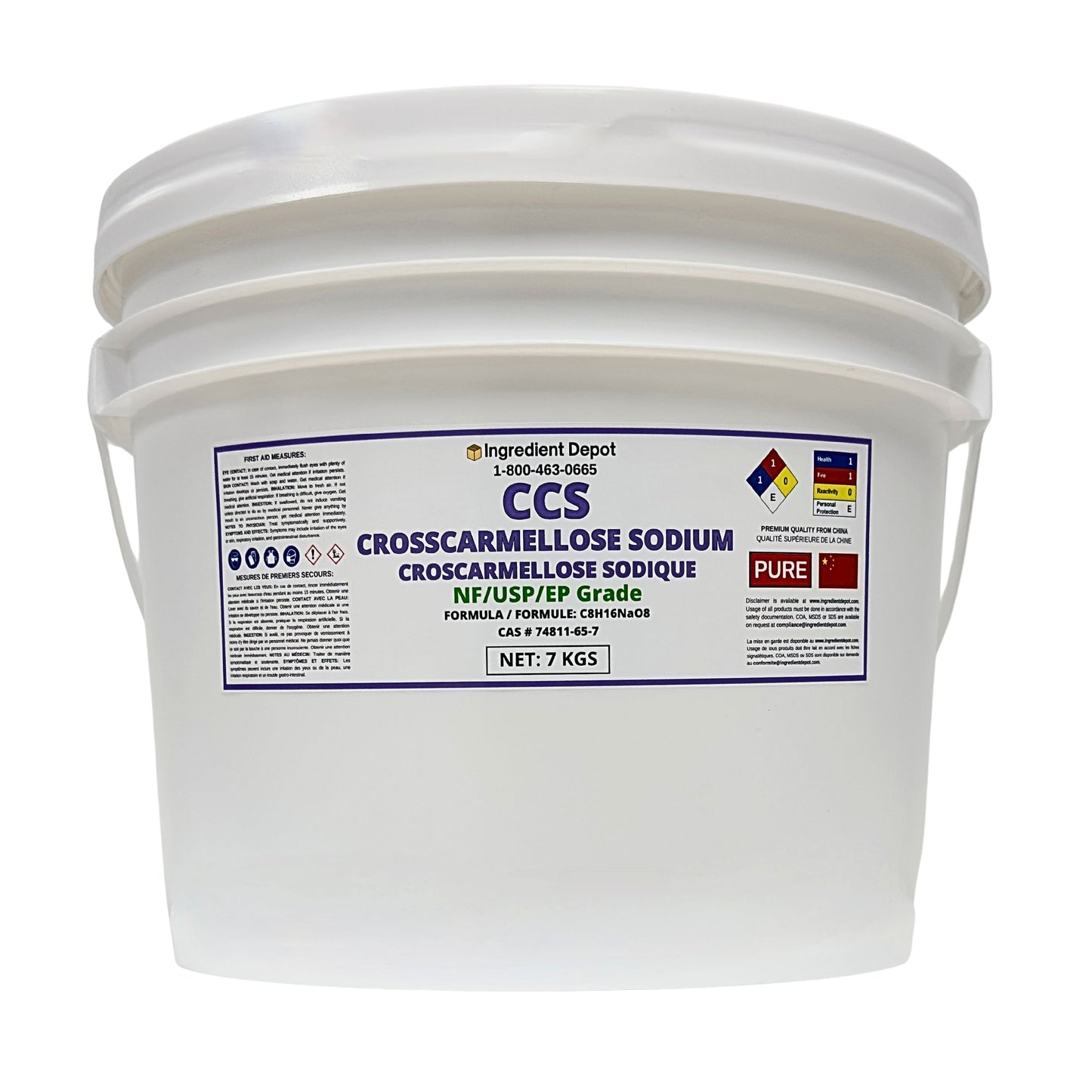 Crosscarmellose Sodium CCS - NF/USP/EP Grade 7 kgs - Ingredient Depot