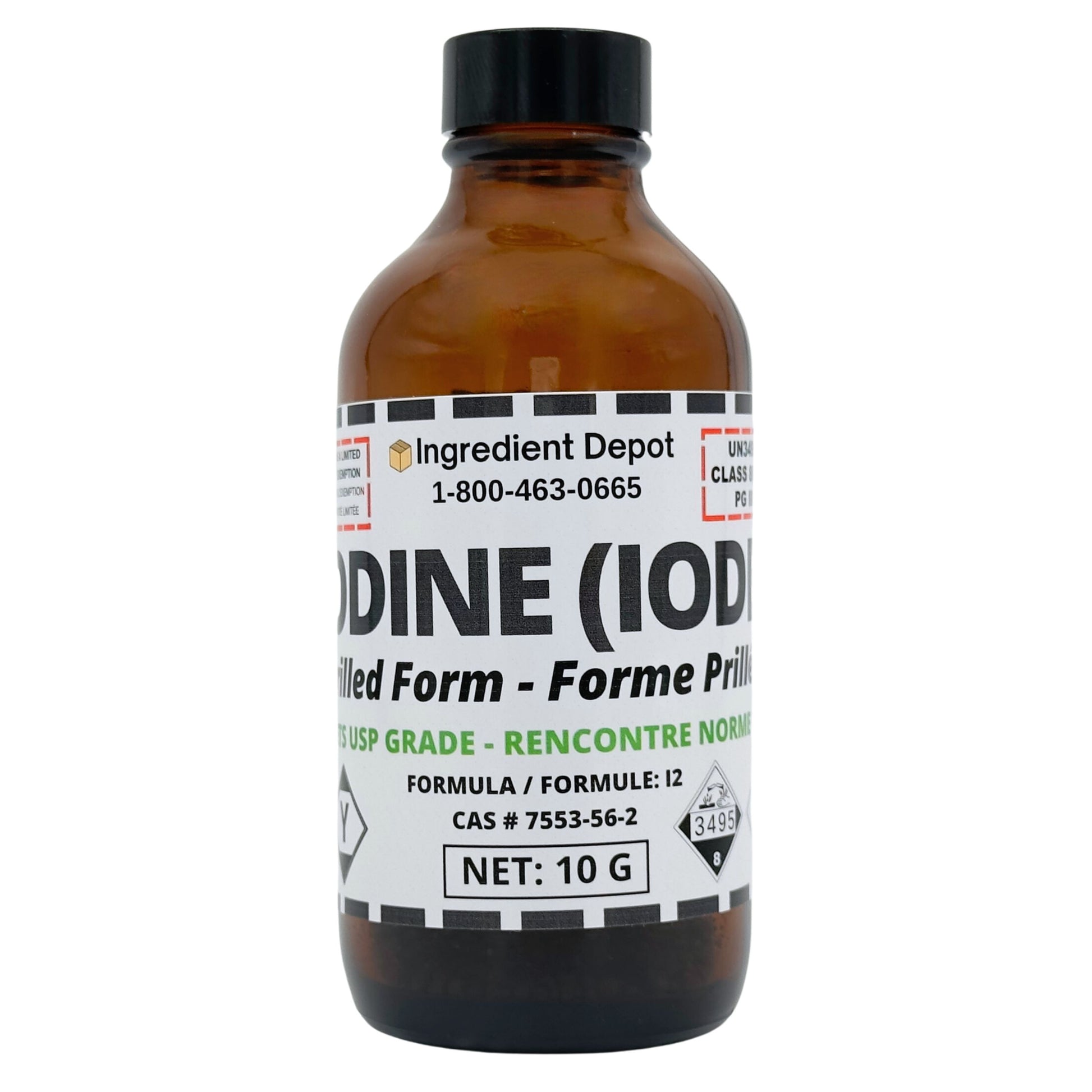 Iodine Prilled 99.8% USP Grade 10g
