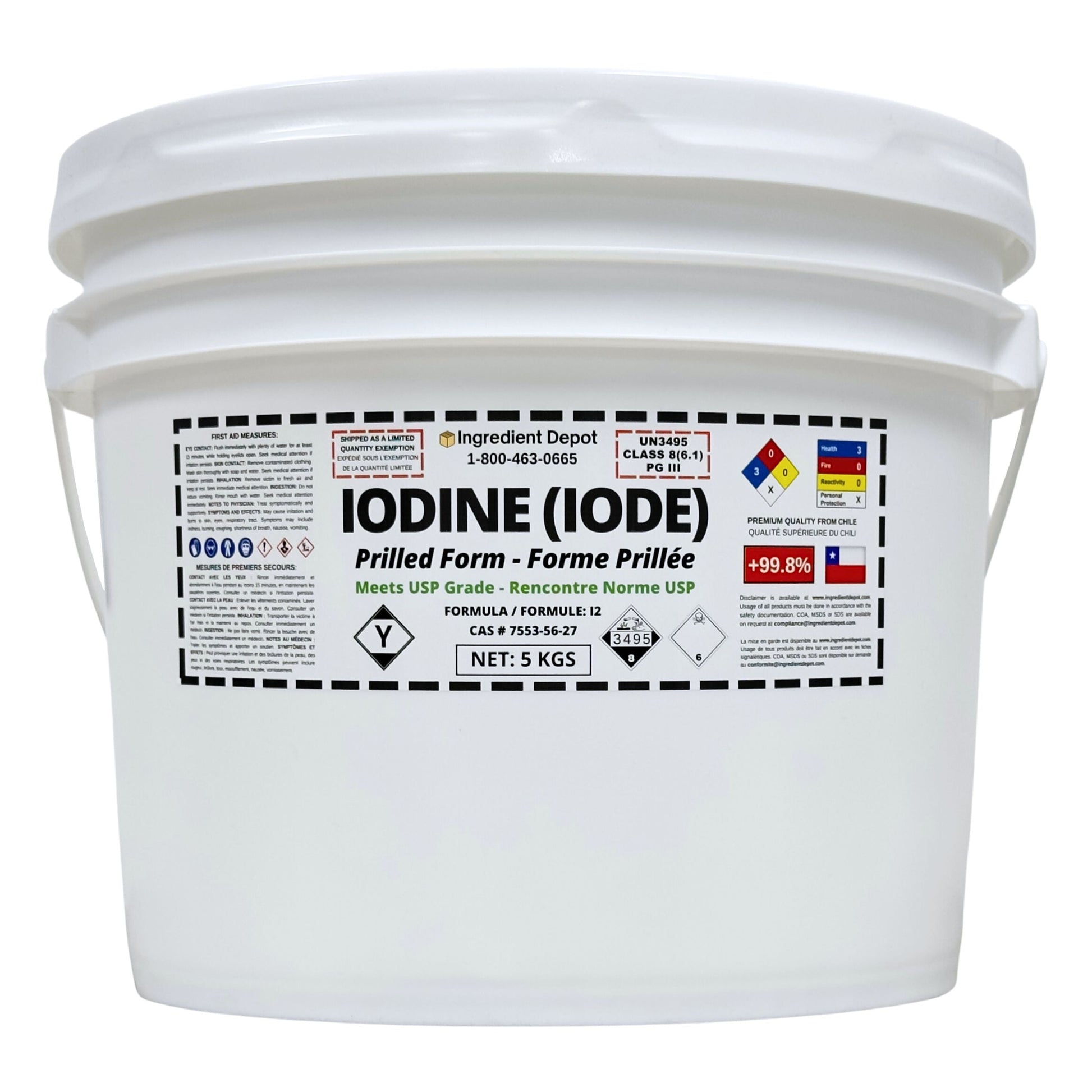 Iodine Prilled 99.8% USP Grade 5 kgs