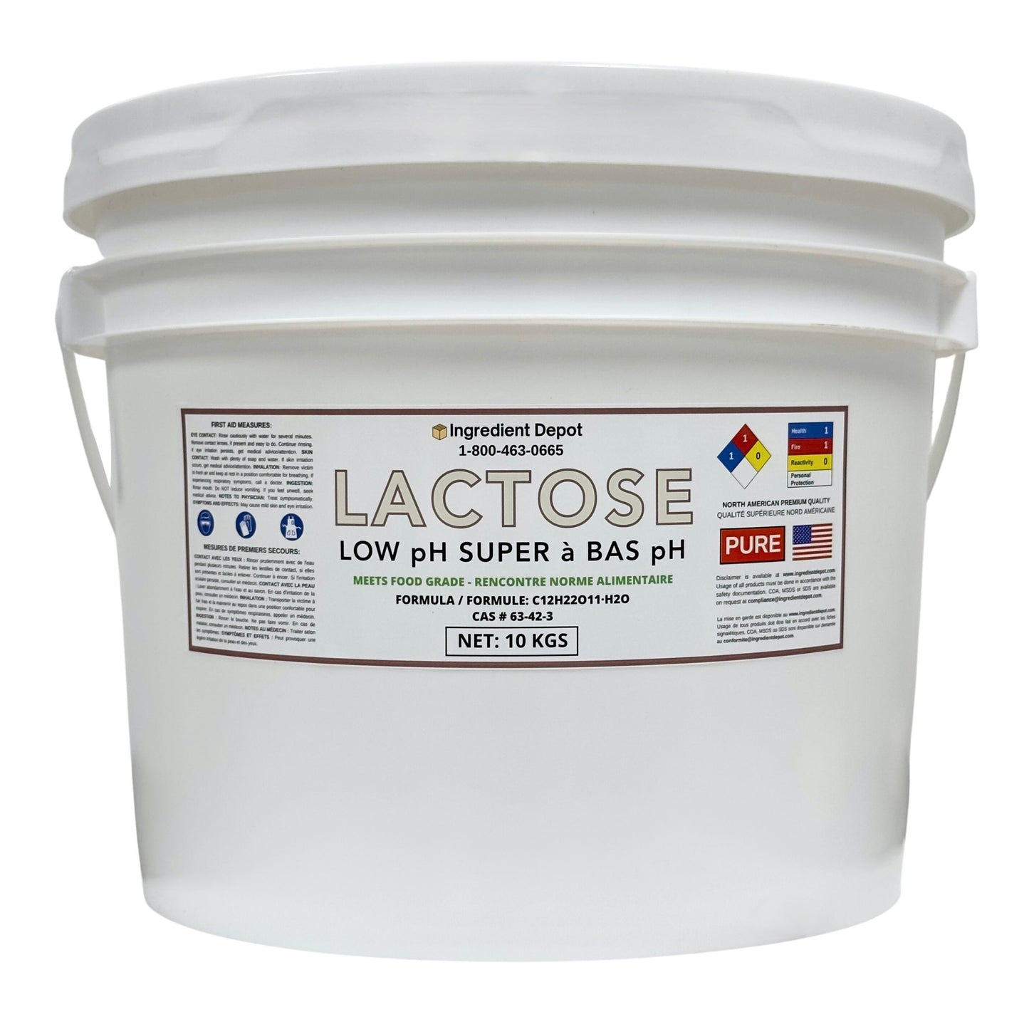 Lactose Super, Low pH, Food Grade 10 kgs - IngredientDepot.com