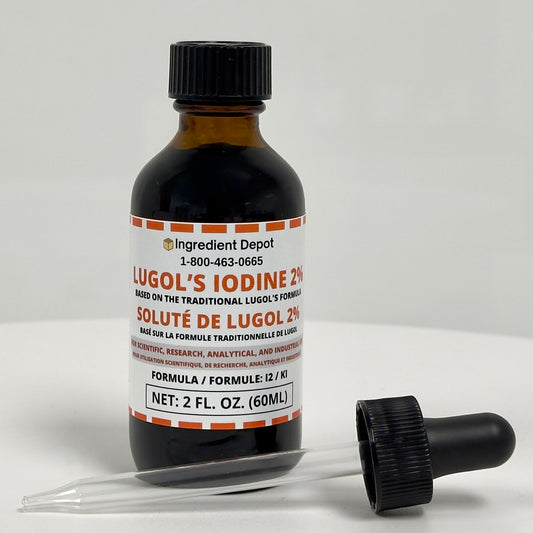 Lugol's Iodine Solution 2% - 2 fl. oz. (60 mL) Glass Dropper Bottle