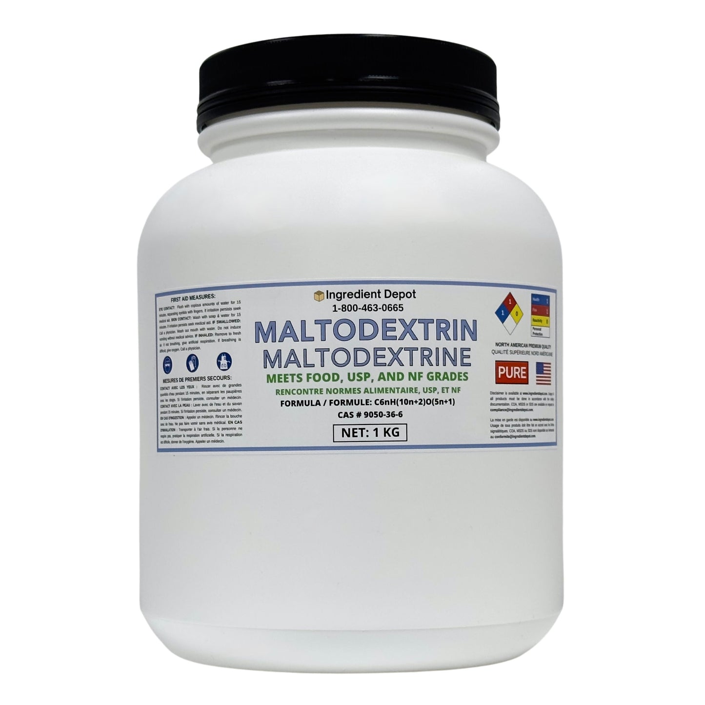 Maltodextrin, Food, USP and NF Grade 1 kg - IngredientDepot.com