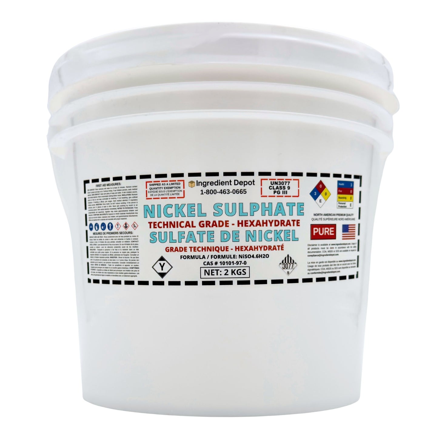 Sulfate de Nickel Hexahydraté 2 kgs