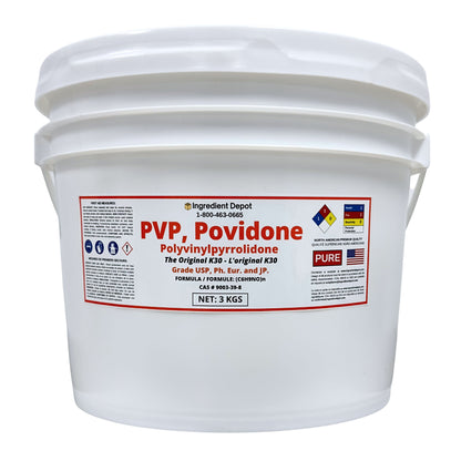 PVP Original K30, Povidone, Polyvinylpyrrolidone 3 kgs
