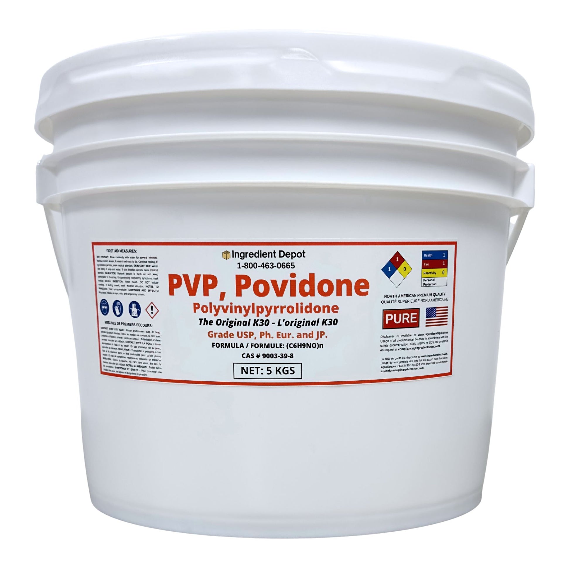 PVP Original K30, Povidone, Polyvinylpyrrolidone 5 kgs