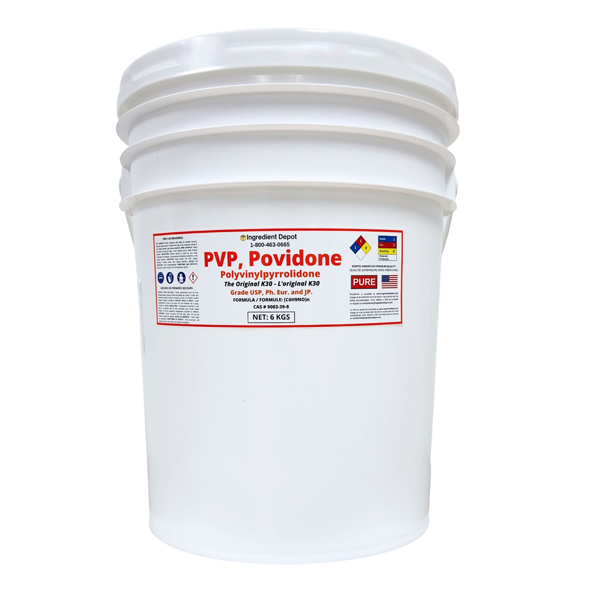 PVP Original K30, Povidone, Polyvinylpyrrolidone 6 kgs