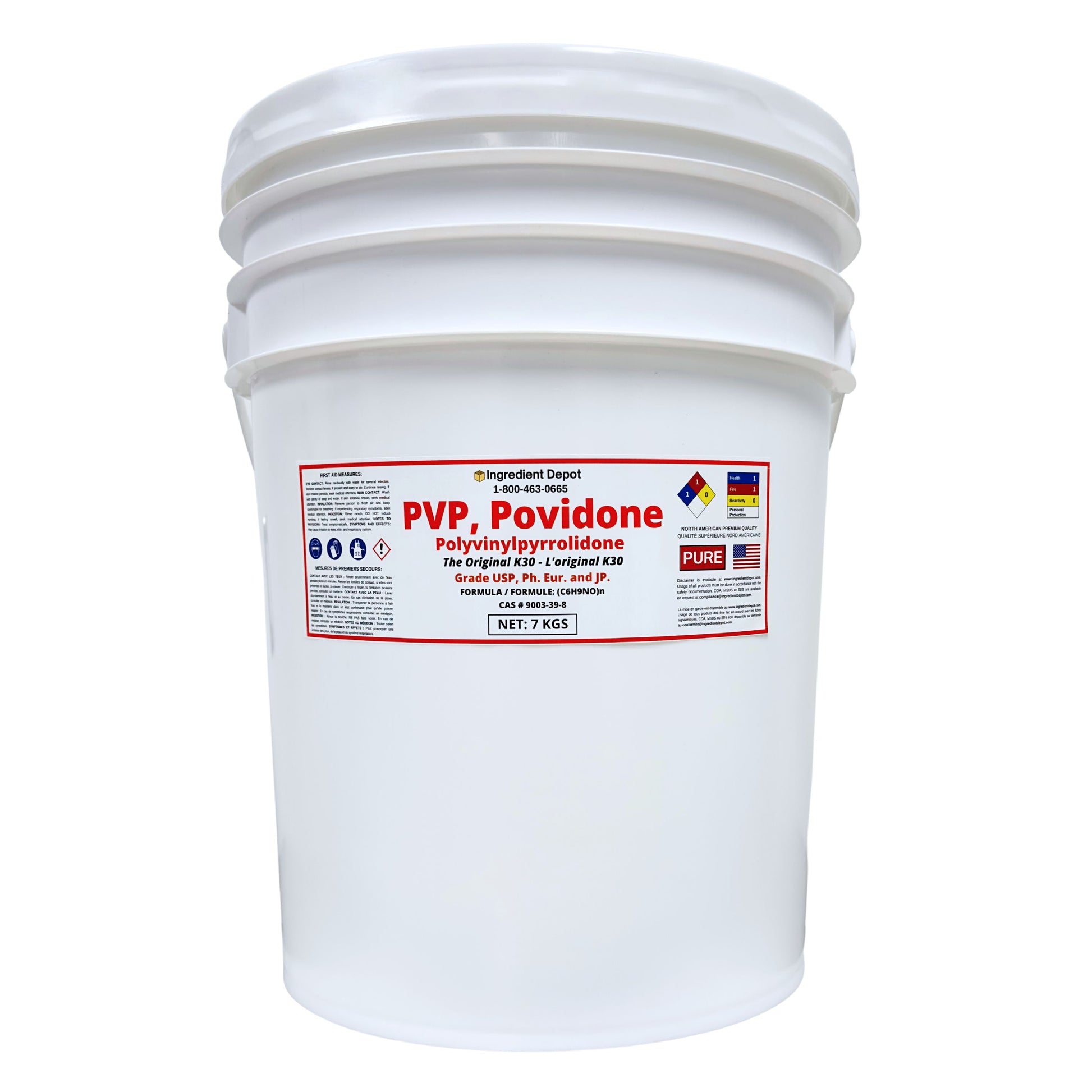 PVP Original K30, Povidone, Polyvinylpyrrolidone 7 kgs