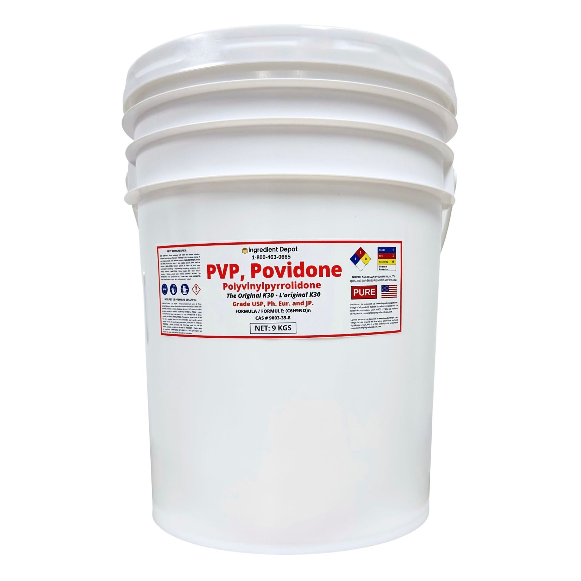 PVP Original K30, Povidone, Polyvinylpyrrolidone 9 kgs