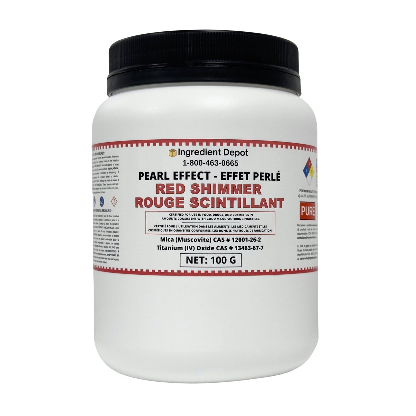 Rouge-Scintillant Poudre à Effet de Perle 100g