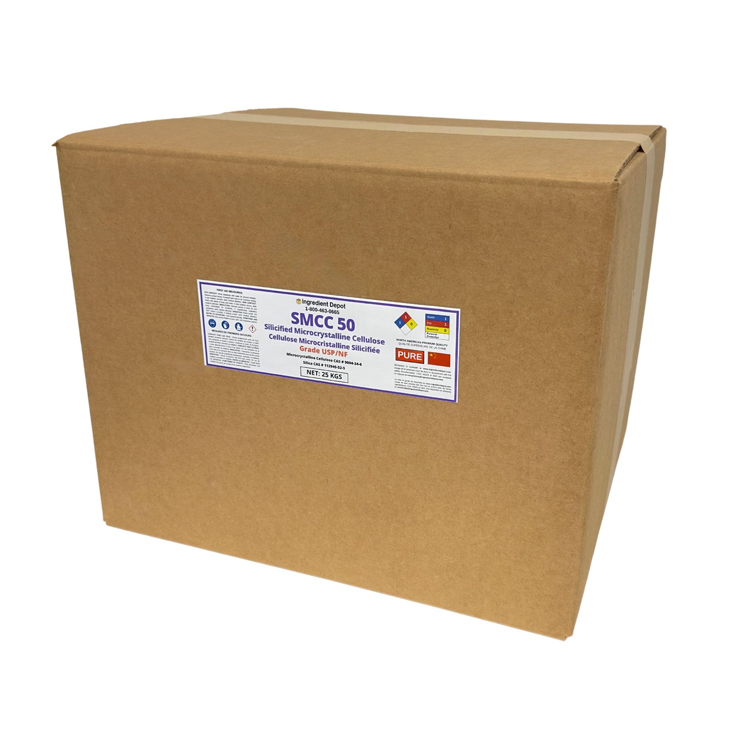 SMCC 50 Silicified Microcrystalline Cellulose - USP/NF Grade 25 kgs - Ingredient Depot