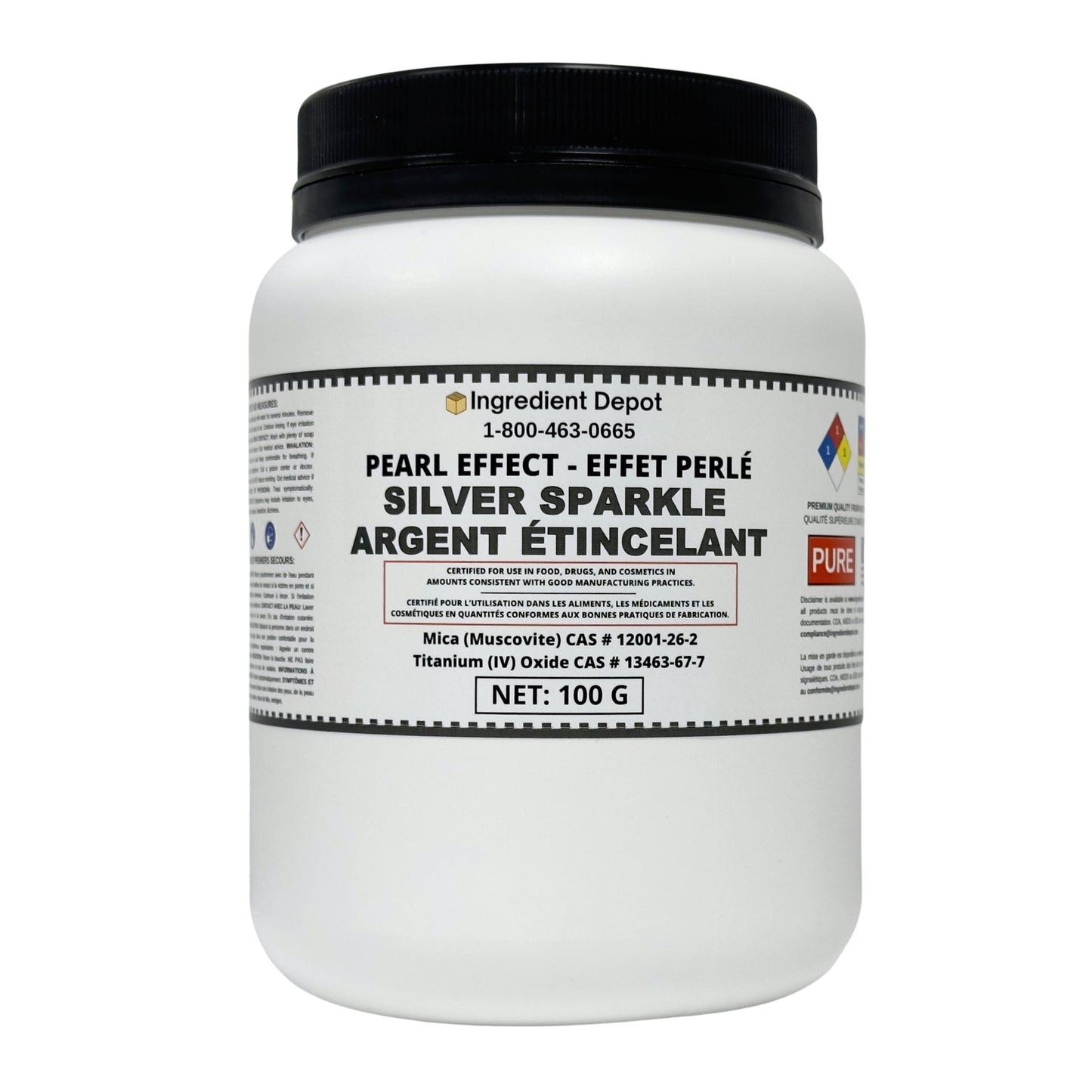 Silver Sparkle Pearl Effect Powder 100g