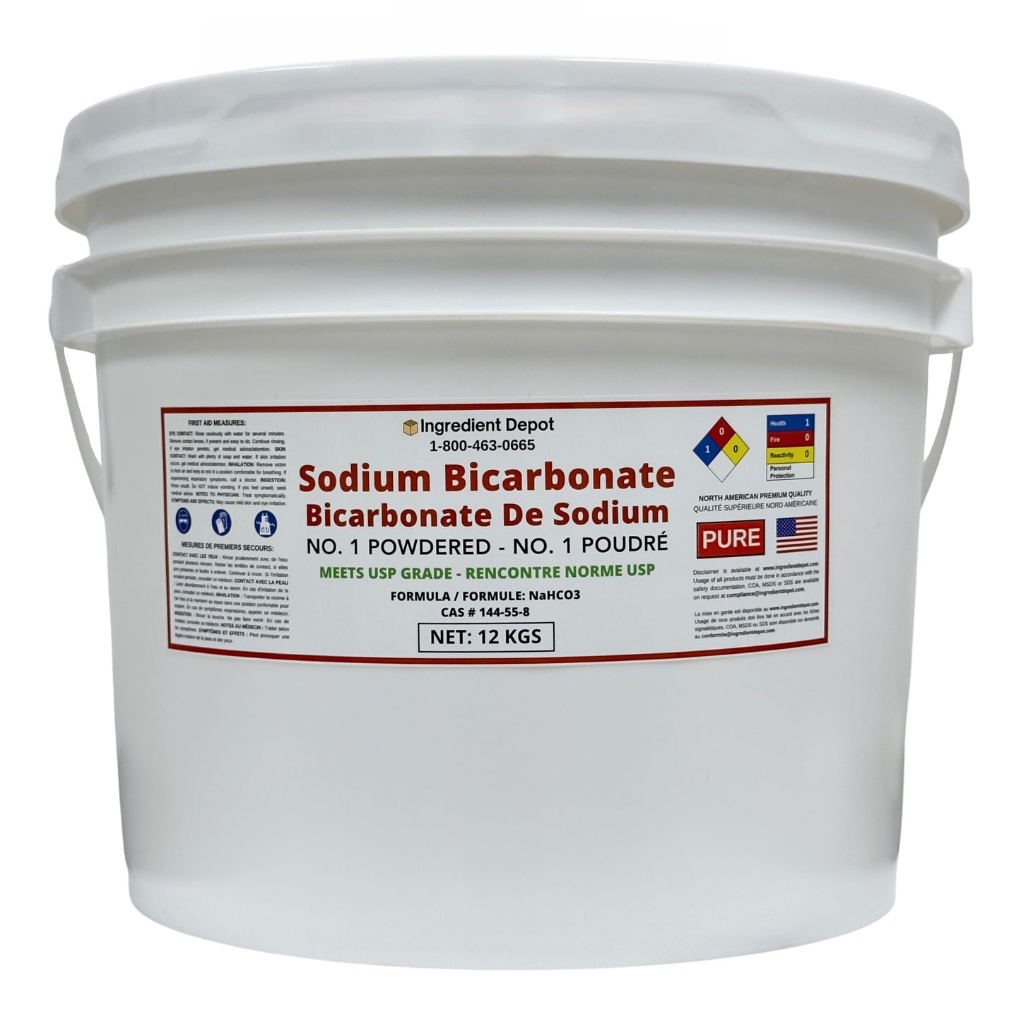 Sodium Bicarbonate No. 1 Powdered, USP Grade 12 kgs