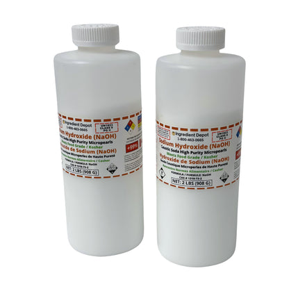 Sodium Hydroxide (NaOH or Caustic Soda) Micropearls 2 Jars