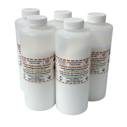 Sodium Hydroxide (NaOH or Caustic Soda) Micropearls 5 Jars