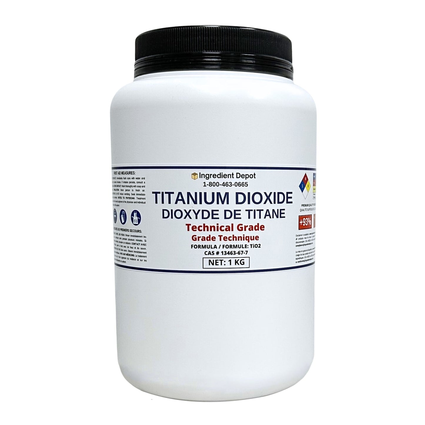 Titanium Dioxide Technical Grade 1 kg - IngredientDepot.com