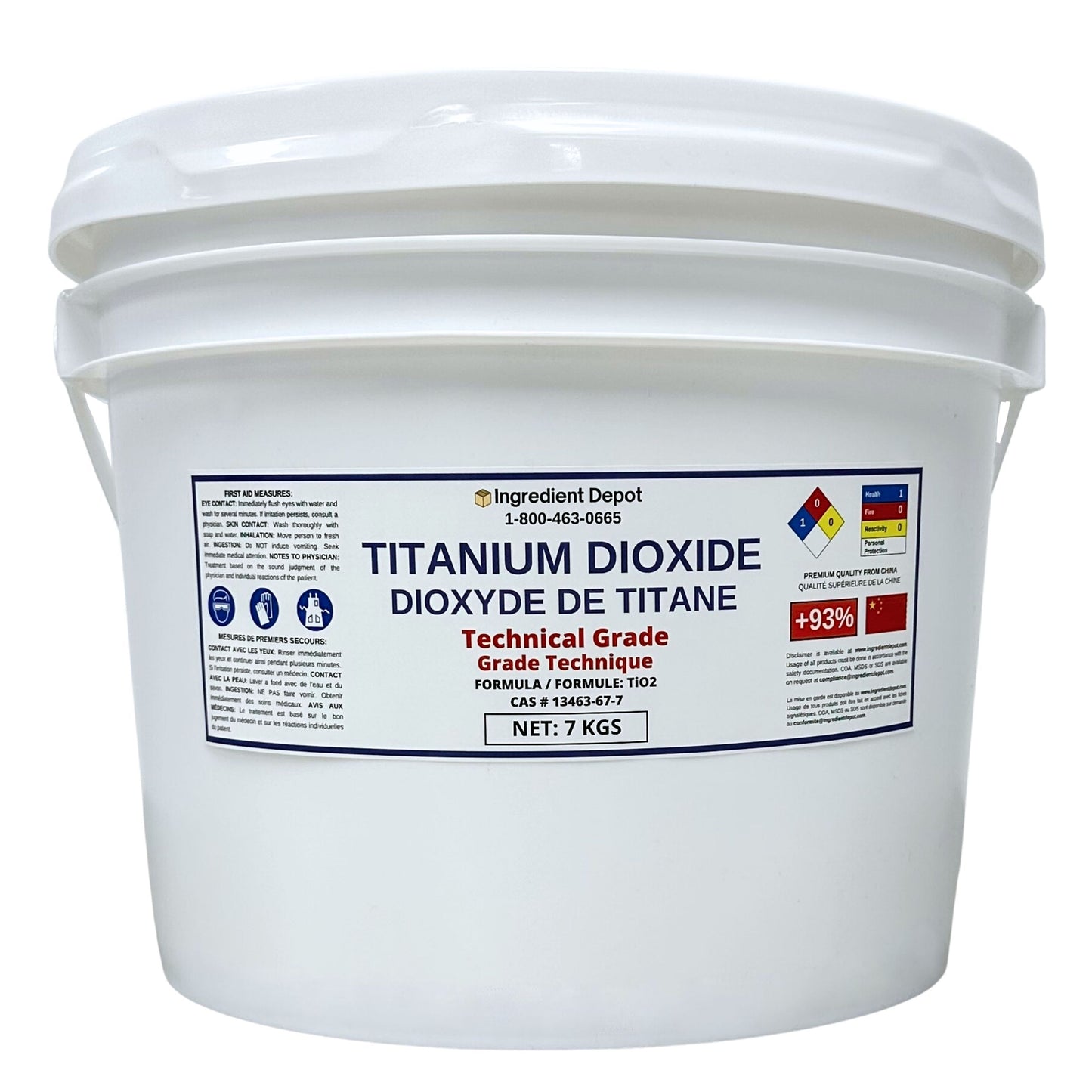 Titanium Dioxide Technical Grade 7 kgs - IngredientDepot.com