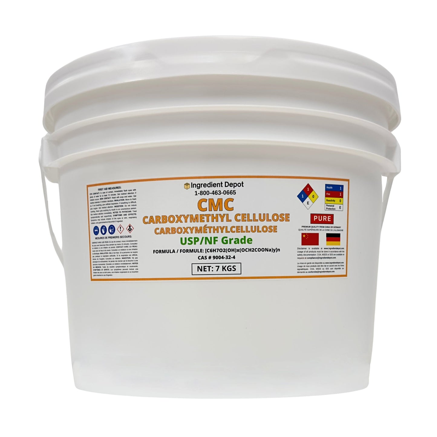 Carboxymethyl Cellulose CMC - USP/NF Grade 7 kgs - Ingredient Depot