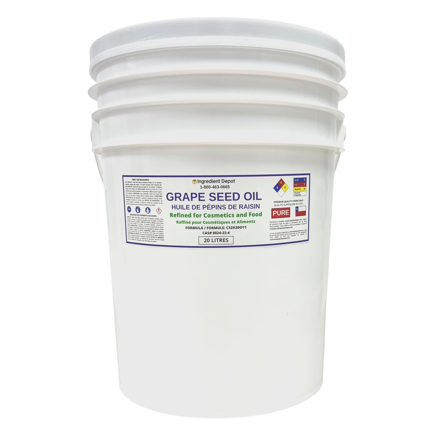 GSO Huile de Pépins de Raisin (Rafinée) 20 litres
