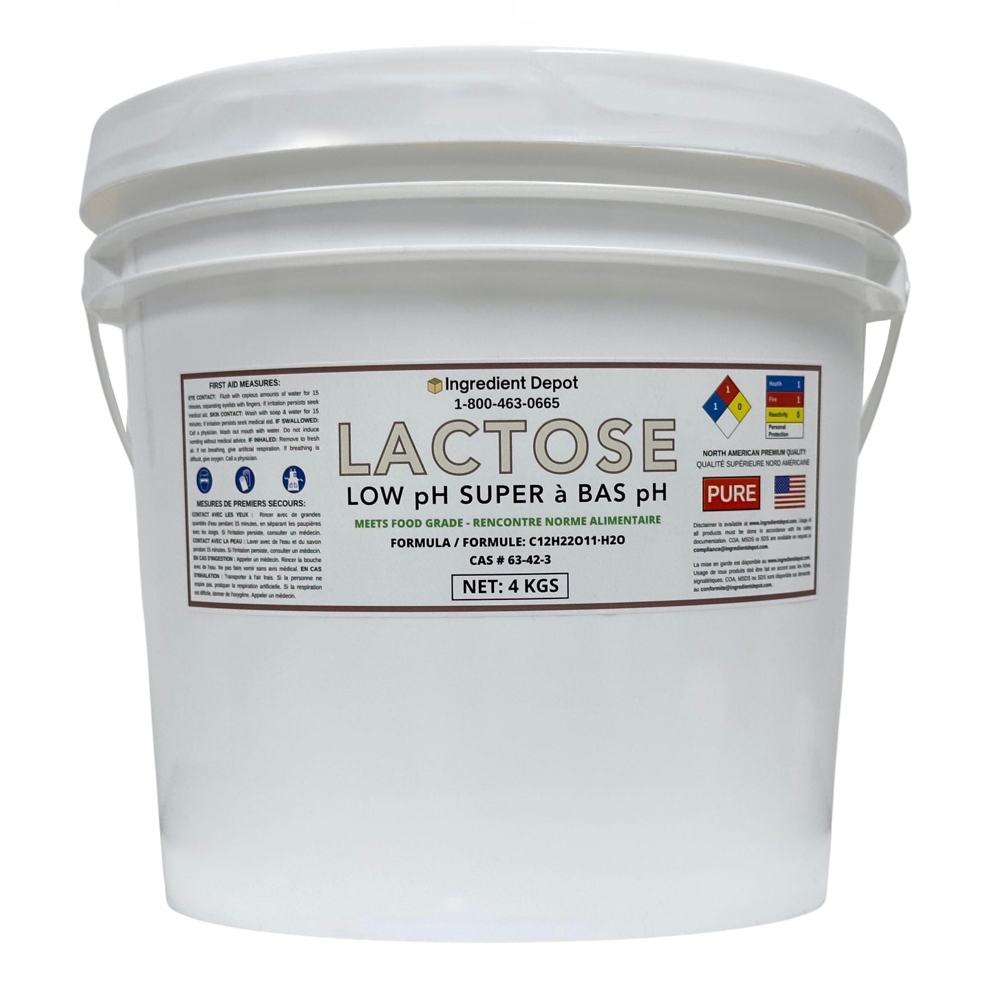 Lactose Super, Low pH, Food Grade 4 kgs