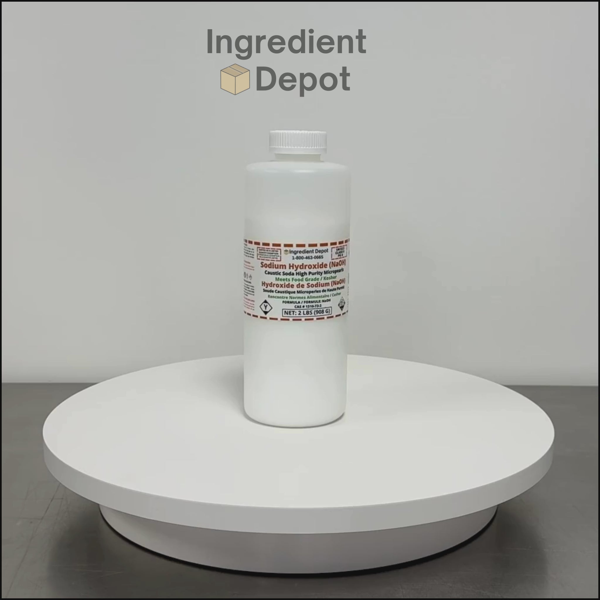 Sodium Hydroxide (NaOH or Caustic Soda) Micropearls Jar Video