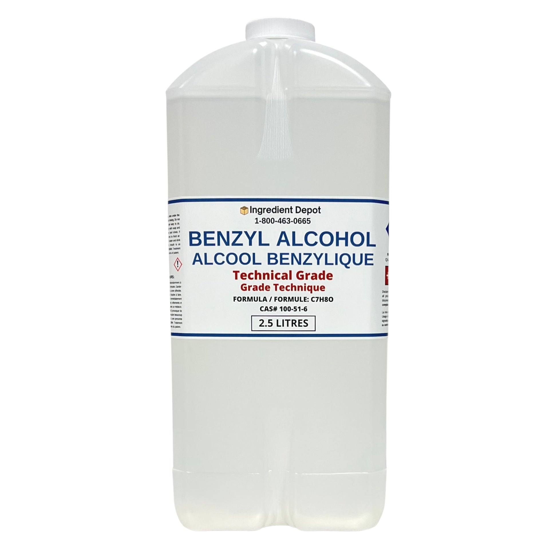 Benzyl Alcohol Technical Grade 2.5 litres - IngredientDepot.com