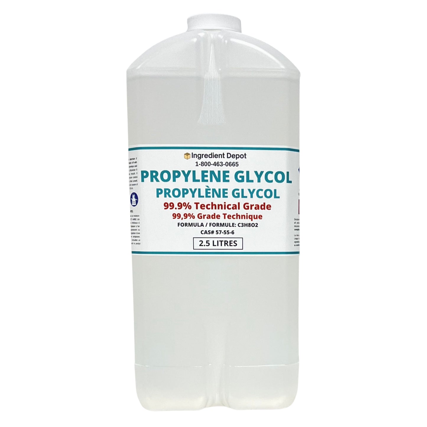 Propylene Glycol 99.9% Technical Grade 2.5 litres - IngredientDepot.com