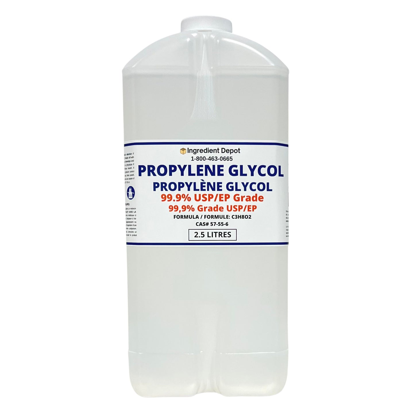 Propylene Glycol 99.9% USP/EP Grade 2.5 litres - IngredientDepot.com