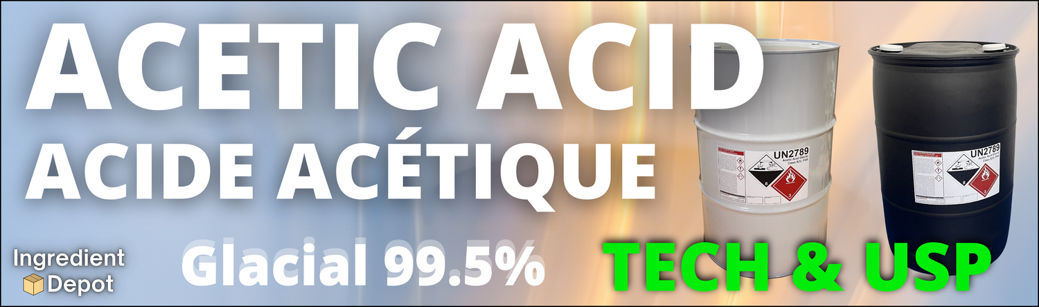 Ingredient Depot - Acetic Acid Glacial 99.5% Technical or USP Grade