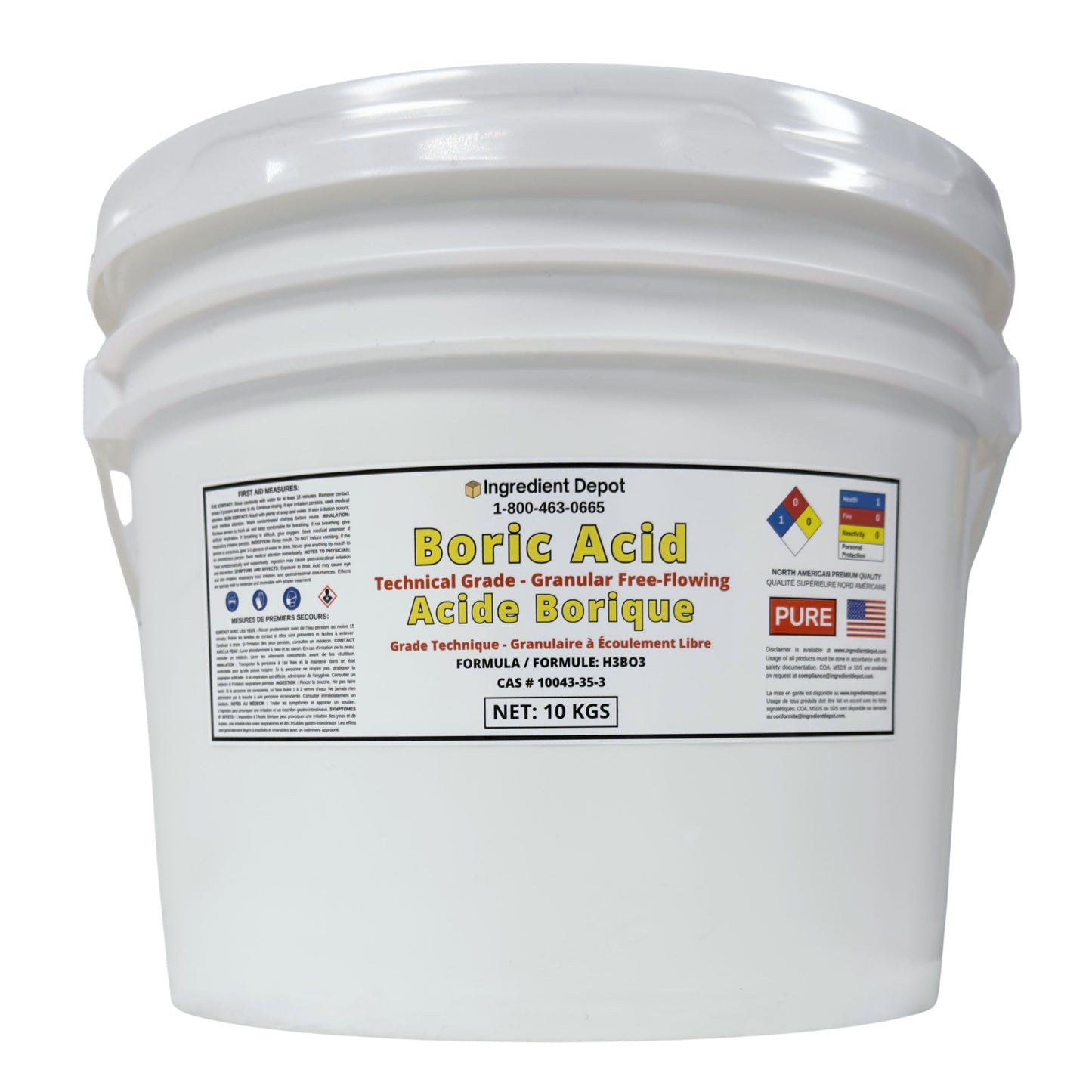 Boric Acid Technical Grade & Granular Free-Flowing 10 kgs