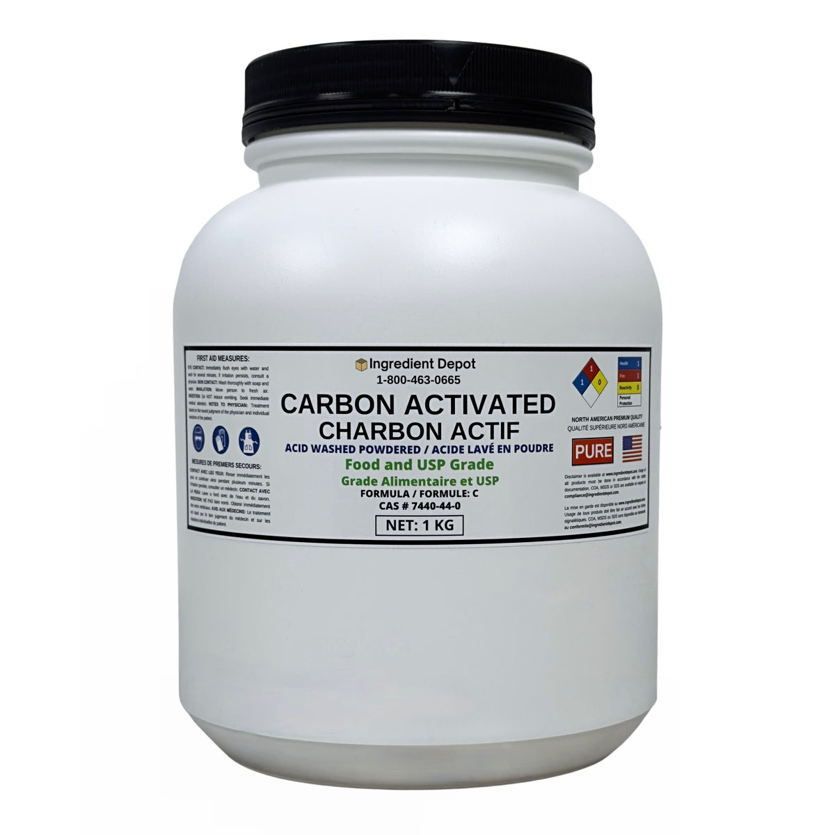 Carbon Activated Acid Washed Powdered 1 kg