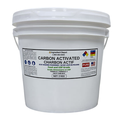 Carbon Activated Acid Washed Powdered 2 kgs - IngredientDepot.com