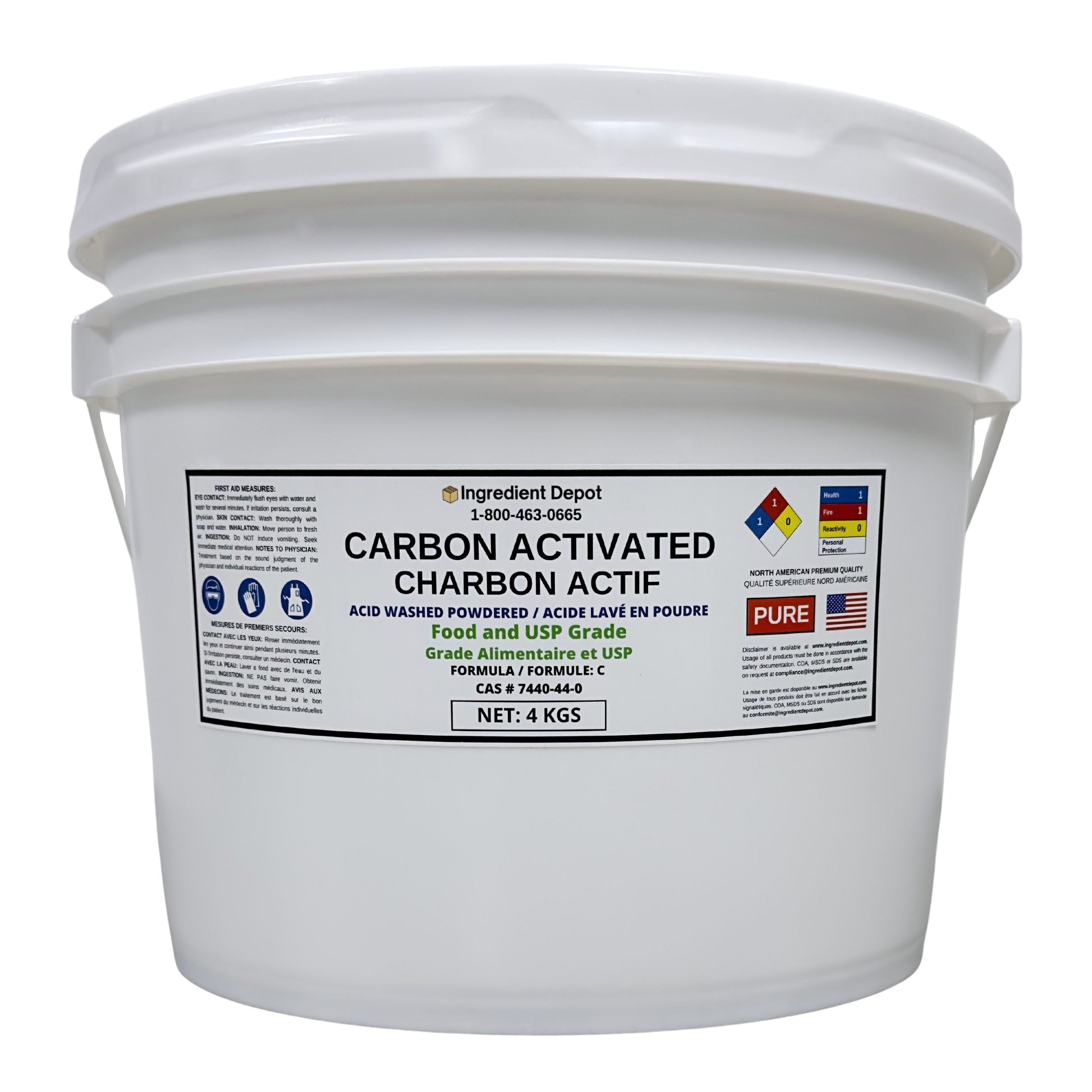 Carbon Activated Acid Washed Powdered 4 kgs - IngredientDepot.com