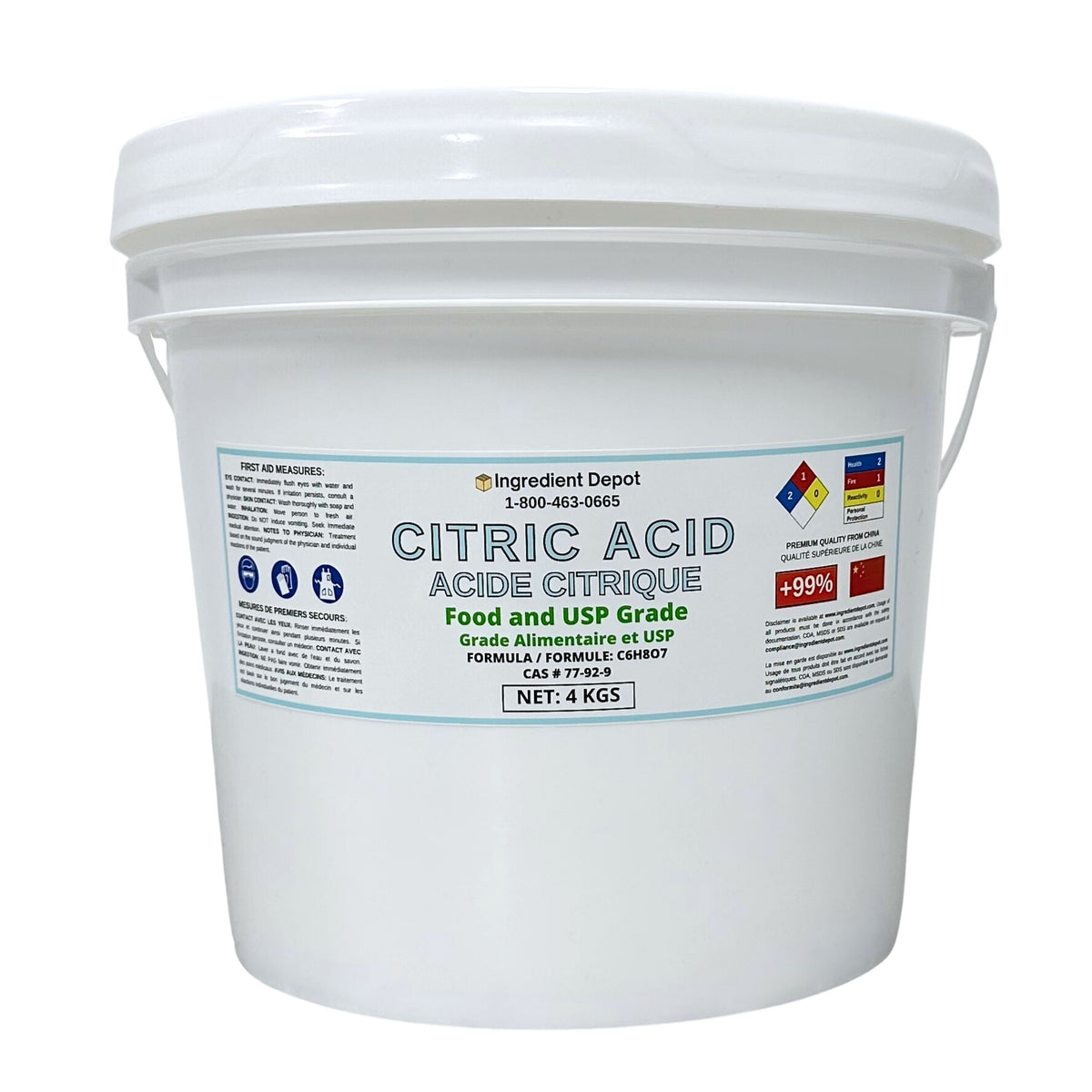 Citric Acid Food and USP Grade (China) 4 kgs