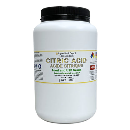 Citric Acid Food and USP Grade (North America) 1 kg - IngredientDepot.com