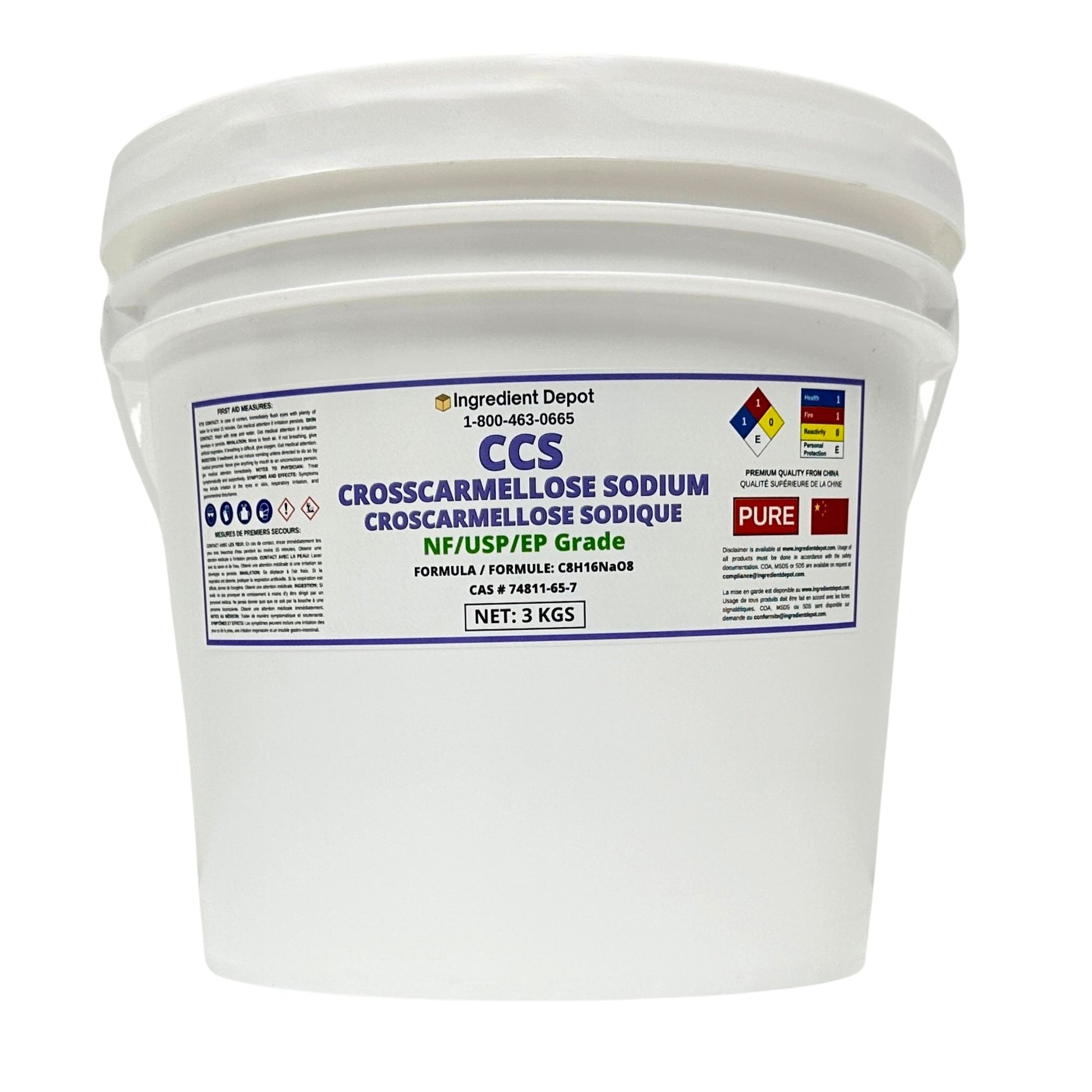 Crosscarmellose Sodium CCS - NF/USP/EP Grade 3 kgs - Ingredient Depot