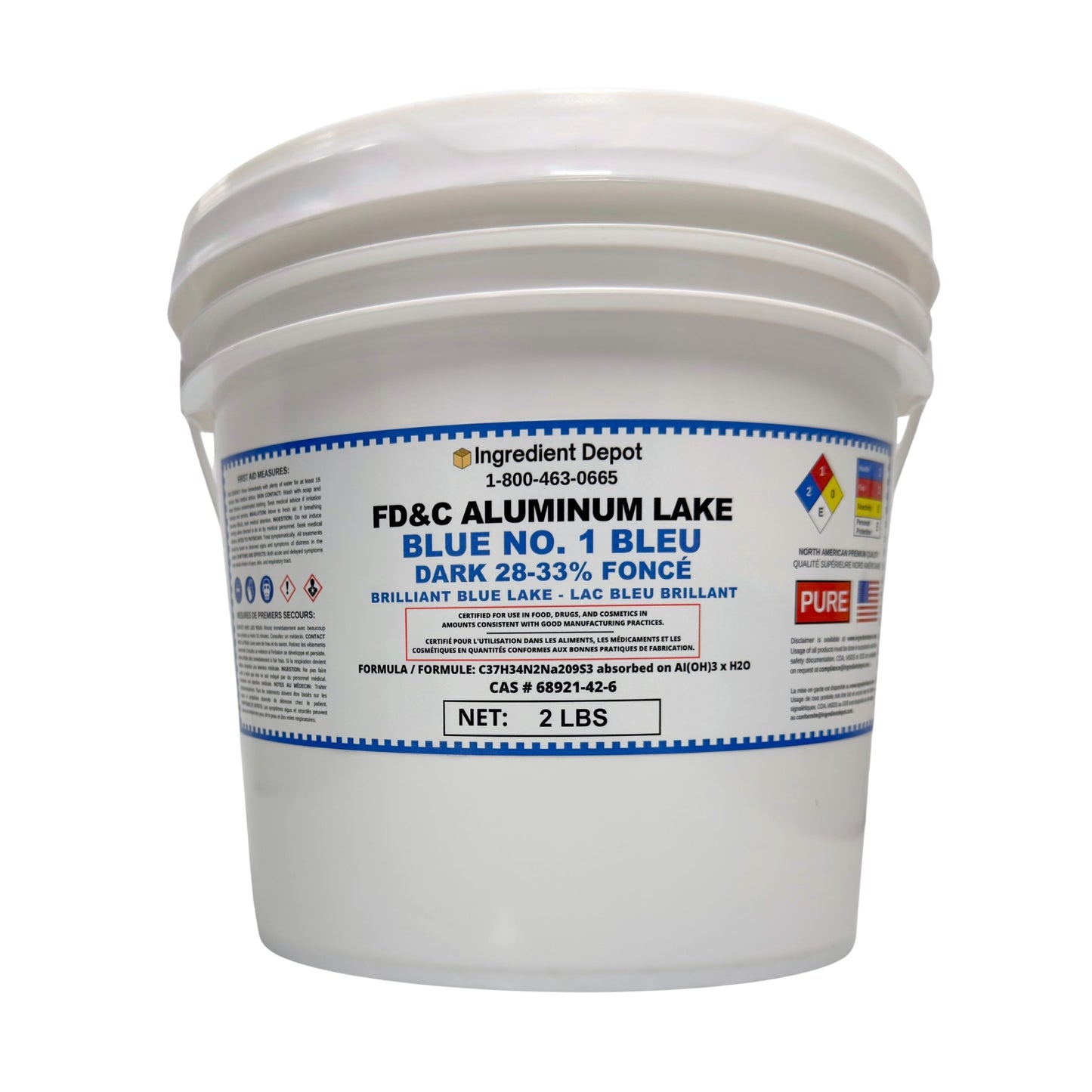 Blue No. 1 FD&C Aluminum Lake Dark (28-33%) Brilliant Blue 2 lbs