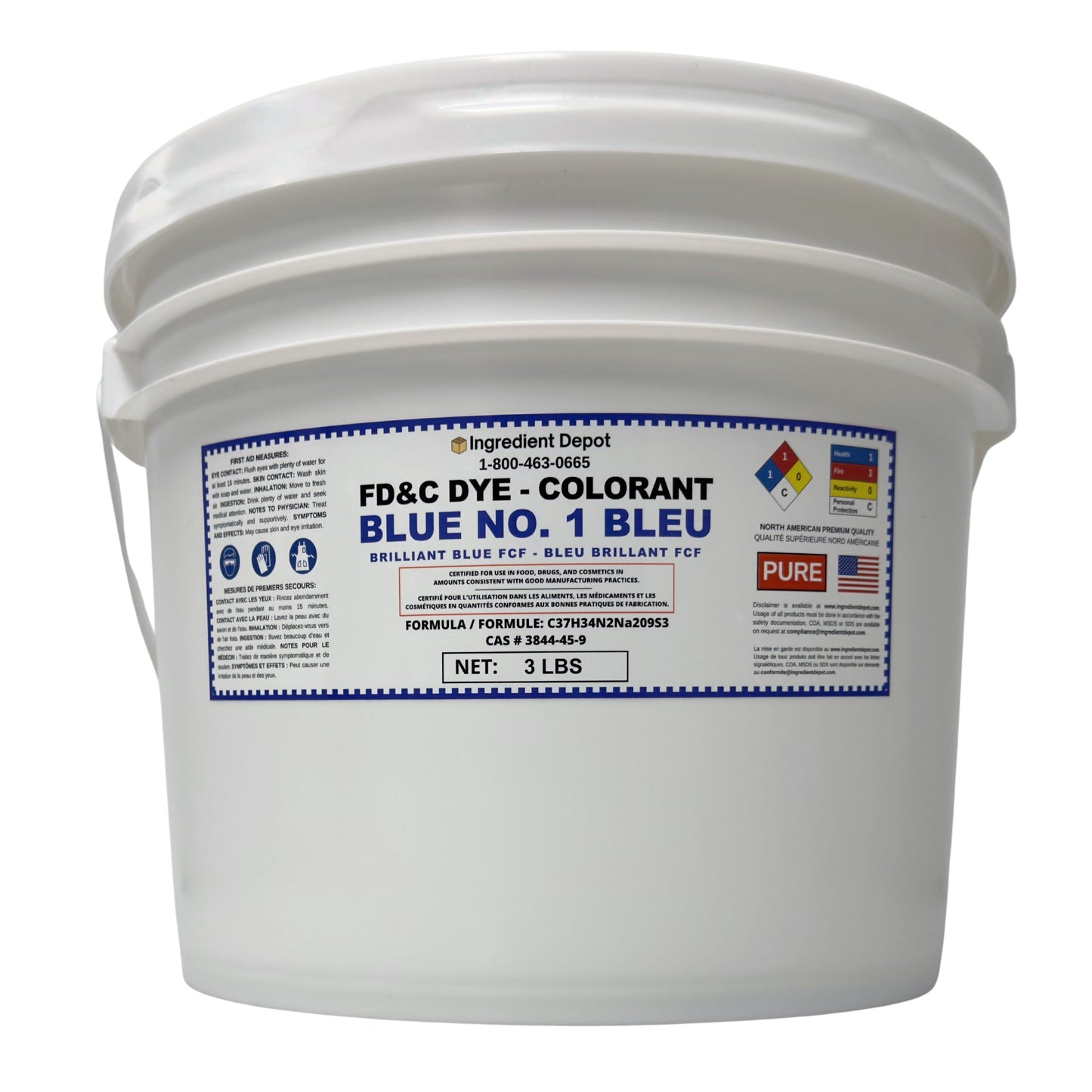 Blue No. 1 FD&C Dye (Brilliant Blue FCF) 3 lbs