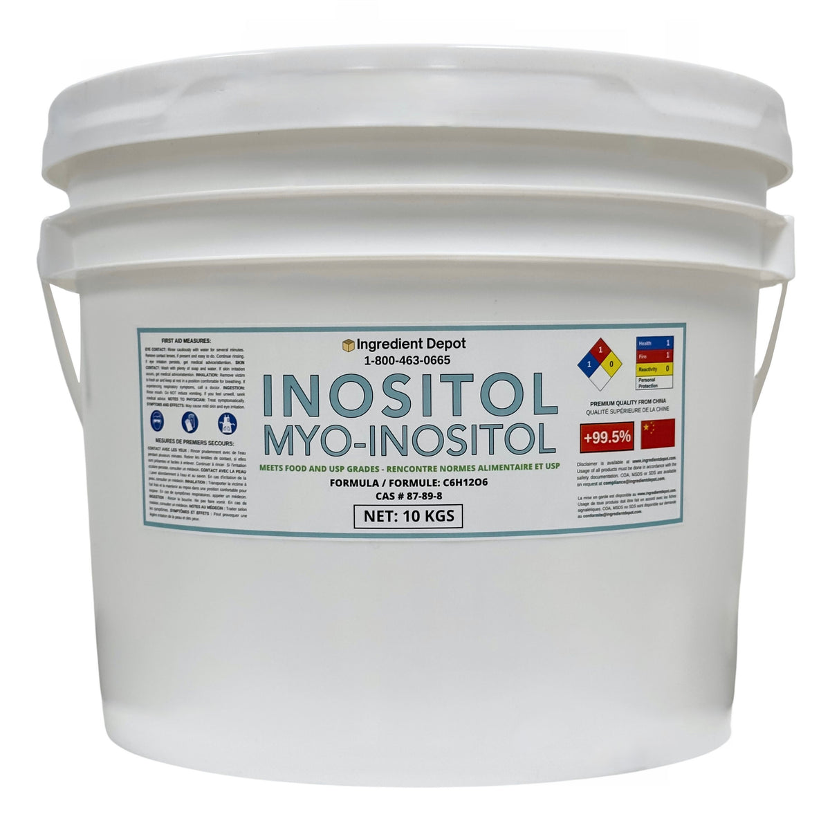 Inositol (myo-inositol), Food and USP Grade 10 kgs