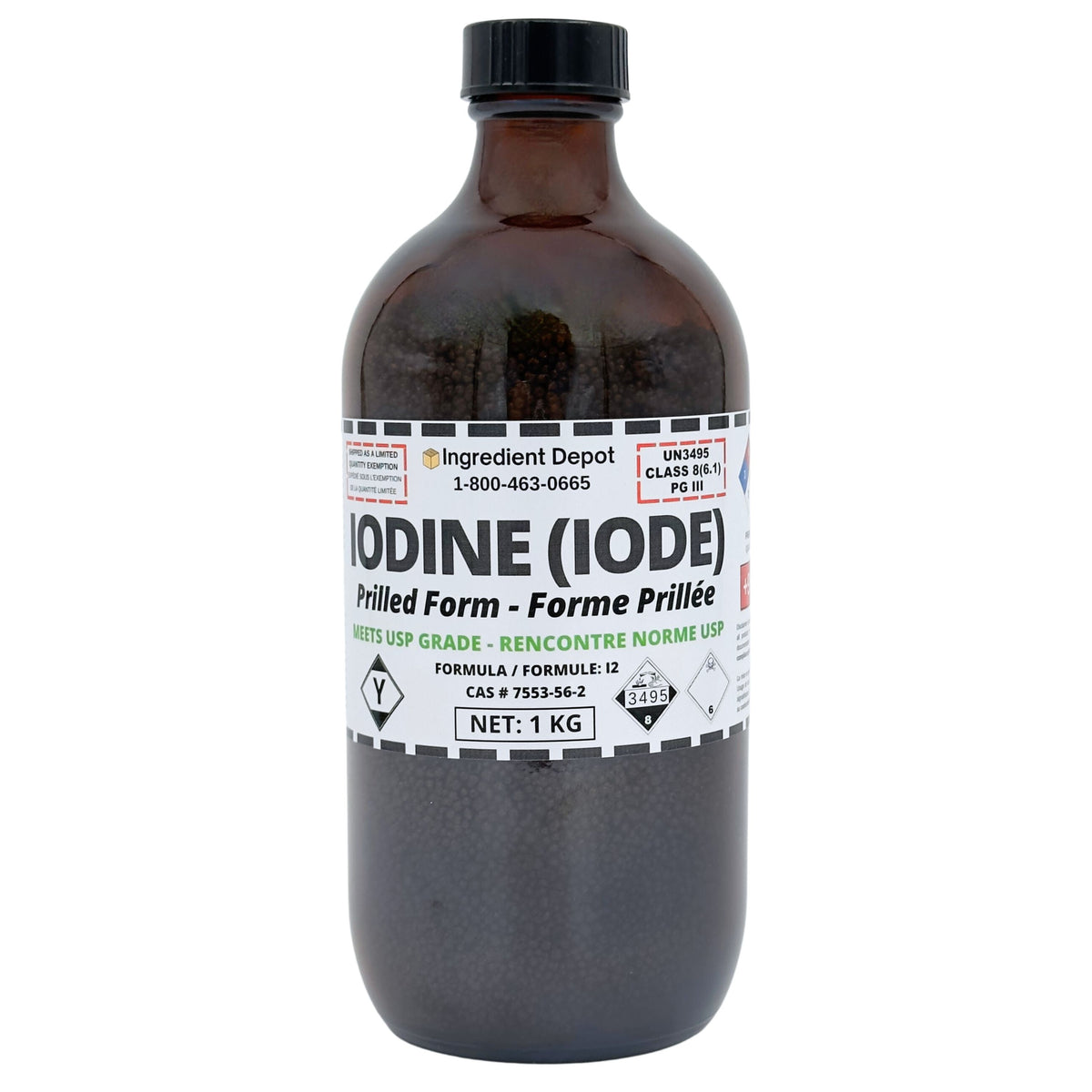 Iodine Prilled 99.8% USP Grade 1 kg