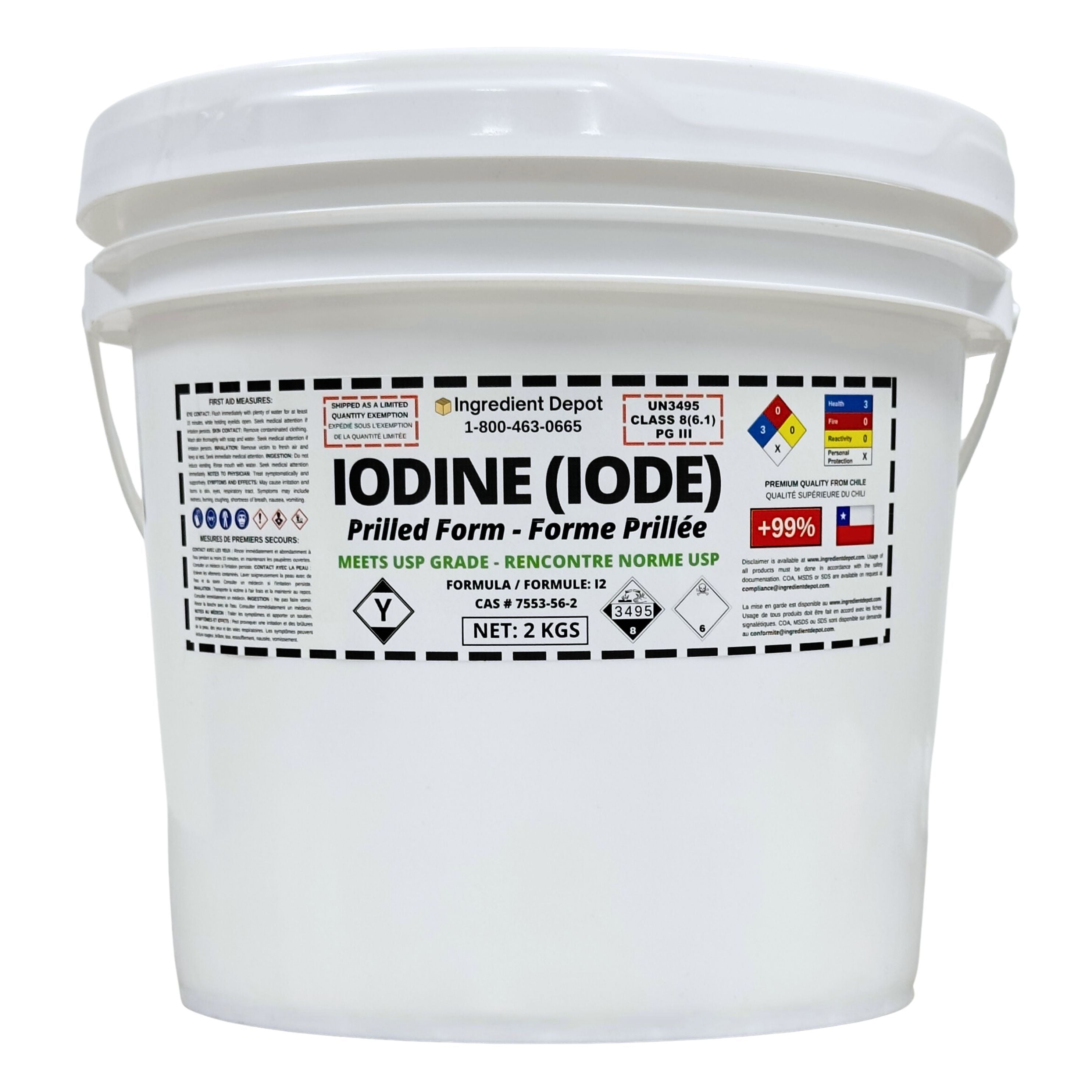 Iodine Prilled 99.8 USP Grade 2 kgs