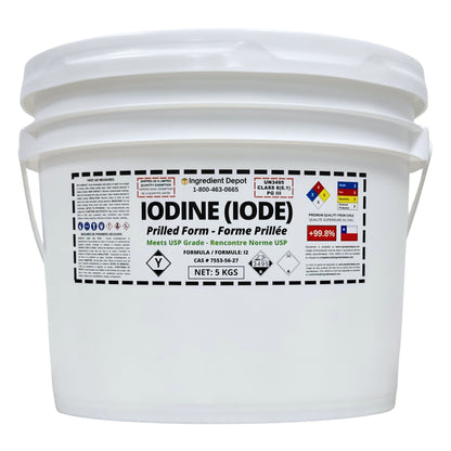 Iodine Prilled 99.8% USP Grade 5 kgs - IngredientDepot.com