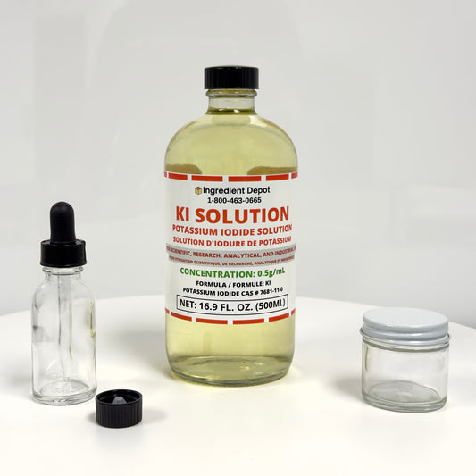 KI Solution - Liquid Potassium Iodide Solution - 16.9 fl. oz. (500 mL) Glass Bottle