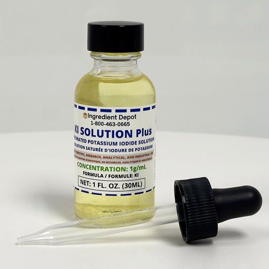 KI Solution Plus - Saturated Potassium Iodide Solution - 1 fl. oz. (30 mL) Glass Dropper