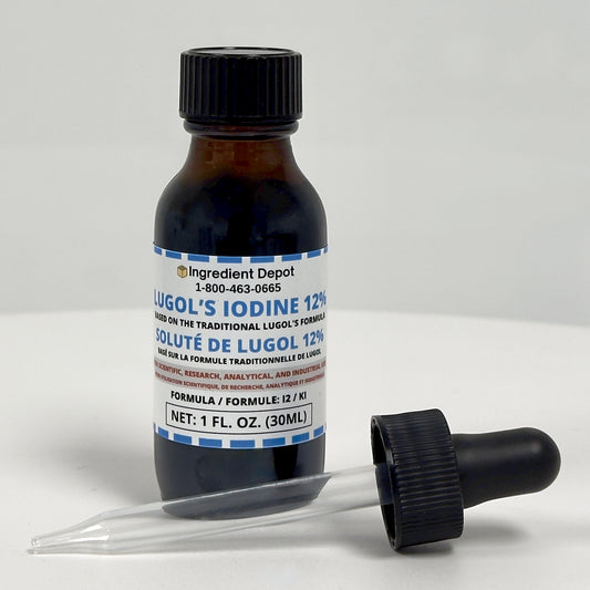 Lugol's Iodine Solution 12% - 1 fl. oz. (30 mL) Glass Dropper Bottle