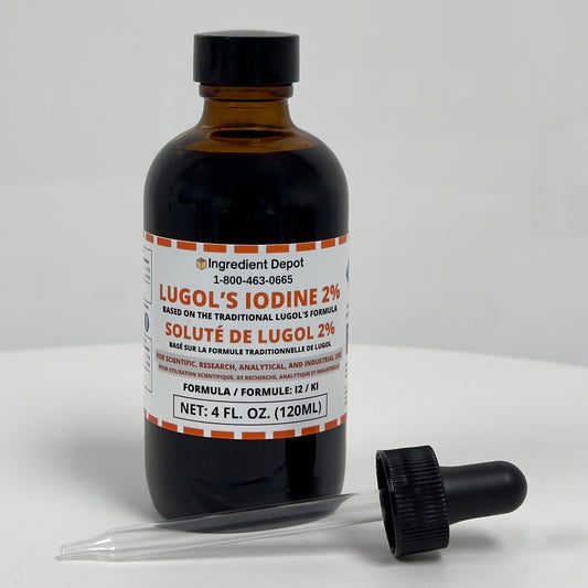 Lugol's Iodine Solution 2% - 4 fl. oz. (120 mL) Glass Dropper Bottle