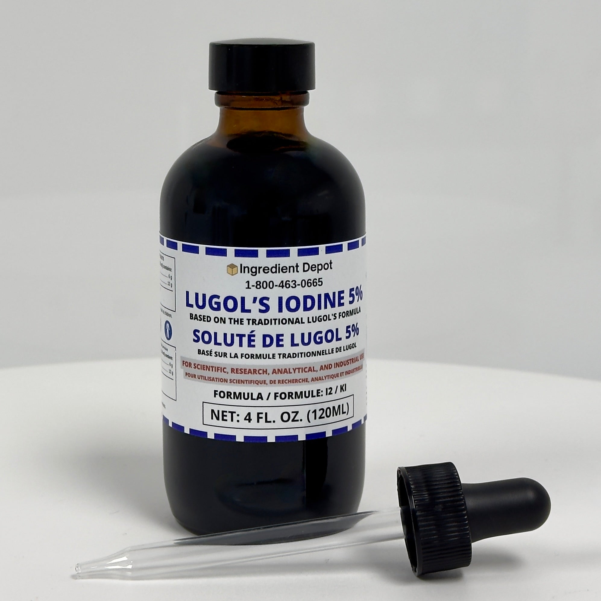 Lugol's Iodine 5% Solution 4 fl. oz. (120ml) – Ingredient Depot