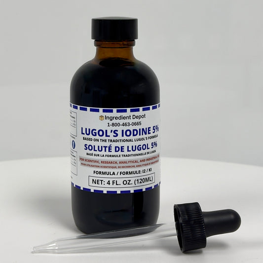 Lugol's Iodine Solution 5% - 4 fl. oz. (120 mL) Glass Dropper Bottle