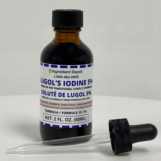 Lugol's Iodine Solution 5% - 2 fl. oz. (60 mL) Glass Dropper Bottle