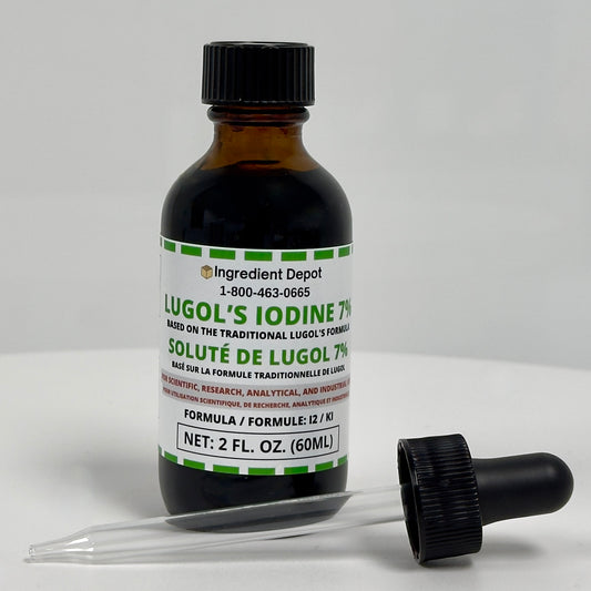 Lugol's Iodine Solution 7% - 2 fl. oz. (60 mL) Glass Dropper Bottle